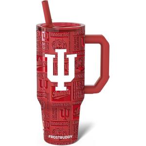 imageThicc Buddy  40 oz Stainless Steel Vacuum Insulated Tumbler with Lid and Straw for Water  Travel Mug Cupholder Friendly  Gifts for Women Men Him HerIndiana Hoosiers  3D