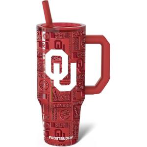 imageThicc Buddy  40 oz Stainless Steel Vacuum Insulated Tumbler with Lid and Straw for Water  Travel Mug Cupholder Friendly  Gifts for Women Men Him HerOklahoma Sooners  3D