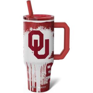 imageThicc Buddy  40 oz Stainless Steel Vacuum Insulated Tumbler with Lid and Straw for Water  Travel Mug Cupholder Friendly  Gifts for Women Men Him HerOklahoma Sooners  Drip