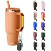 imageThicc Buddy  40 oz Stainless Steel Vacuum Insulated Tumbler with Lid and Straw for Water  Travel Mug Cupholder Friendly  Gifts for Women Men Him Her Party PeepsCaramel