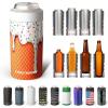 imageFrost Buddy Universal Can Cooler  Fits all  Stainless Steel Can Cooler for 12 oz amp 16 oz Regular or Slim Cans amp Bottles  Stainless Steel Merry MarbleousVanilla Ice Cream