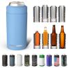 imageFrost Buddy Universal Can Cooler  Fits all  Stainless Steel Can Cooler for 12 oz amp 16 oz Regular or Slim Cans amp Bottles  Stainless Steel Merry MarbleousBaby Blue