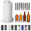 imageFrost Buddy Universal Can Cooler  Fits all  Stainless Steel Can Cooler for 12 oz amp 16 oz Regular or Slim Cans amp Bottles  Stainless Steel Merry MarbleousAllwhite