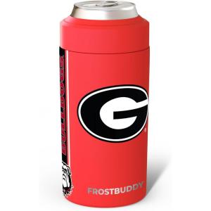 imageFrost Buddy NCAA Universal Buddy  Fits all  Stainless Steel Can Cooler for 12 oz amp 16 oz Regular or Slim Cans amp Bottles  Stainless Steel Florida Gators OrangeGeorgia Bulldogs