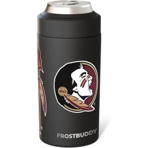 imageFrost Buddy NCAA Universal Buddy  Fits all  Stainless Steel Can Cooler for 12 oz amp 16 oz Regular or Slim Cans amp Bottles  Stainless Steel Florida Gators OrangeFlorida State Seminoles
