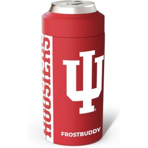 imageFrost Buddy NCAA Universal Buddy  Fits all  Stainless Steel Can Cooler for 12 oz amp 16 oz Regular or Slim Cans amp Bottles  Stainless Steel Florida Gators OrangeIndiana Hoosiers