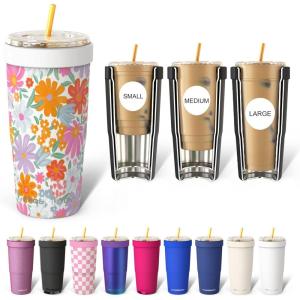 imageFrost Buddy Togo Buddy 30 oz Stainless Steel Vacuum Insulated Tumbler To Go Coffee Cup  Iced Coffee Cups Iced Coffee Sleeve Travel Mug Thermal Cup for Hot amp Cold Drinks Dunkin Cup Dark GlitzMother Nature
