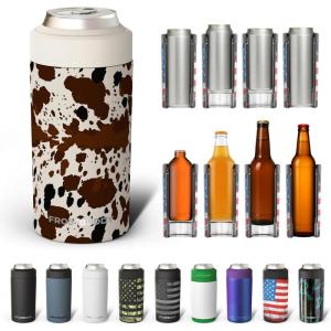 imageFrost Buddy Universal Can Cooler  Fits all  Stainless Steel Can Cooler for 12 oz amp 16 oz Regular or Slim Cans amp Bottles  Stainless Steel Merry MarbleousCowabunga