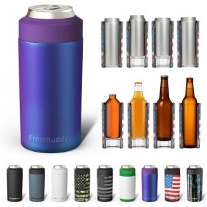 imageFrost Buddy Universal Can Cooler  Fits all  Stainless Steel Can Cooler for 12 oz amp 16 oz Regular or Slim Cans amp Bottles  Stainless Steel Merry MarbleousNebula 