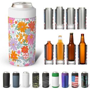 imageFrost Buddy Universal Can Cooler  Fits all  Stainless Steel Can Cooler for 12 oz amp 16 oz Regular or Slim Cans amp Bottles  Stainless Steel Merry MarbleousMother Nature