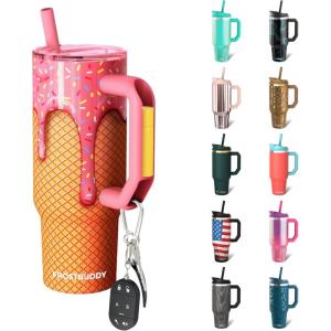 imageThicc Buddy  40 oz Stainless Steel Vacuum Insulated Tumbler with Lid and Straw for Water  Travel Mug Cupholder Friendly  Gifts for Women Men Him Her Party PeepsIcre Cream