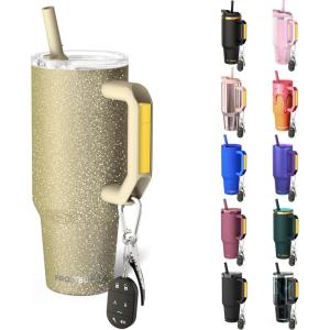 imageThicc Buddy  40 oz Stainless Steel Vacuum Insulated Tumbler with Lid and Straw for Water  Travel Mug Cupholder Friendly  Gifts for Women Men Him Her Party PeepsChampagne Glitz