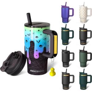 imageThicc Buddy  40 oz Stainless Steel Vacuum Insulated Tumbler with Lid and Straw for Water  Travel Mug Cupholder Friendly  Gifts for Women Men Him Her Party PeepsI Scream For Ice Cream