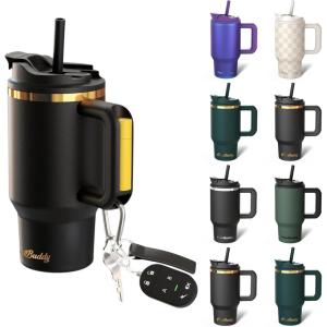 imageThicc Buddy  40 oz Stainless Steel Vacuum Insulated Tumbler with Lid and Straw for Water  Travel Mug Cupholder Friendly  Gifts for Women Men Him Her Party PeepsTexas Tea