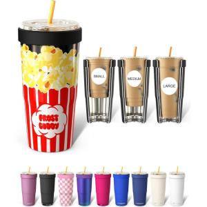 imageFrost Buddy Togo Buddy  30 oz Stainless Steel Vacuum Insulated Tumbler  to Go Coffee Cup  Coffee Cups Iced Coffee Sleeve Travel Mug Thermal Cup for Hot amp Cold Drinks Dunkin Cup Little HeartsPoppins Off