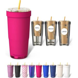 imageFrost Buddy Togo Buddy  30 oz Stainless Steel Vacuum Insulated Tumbler  to Go Coffee Cup  Coffee Cups Iced Coffee Sleeve Travel Mug Thermal Cup for Hot amp Cold Drinks Dunkin Cup Little HeartsBerry