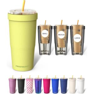 imageFrost Buddy Togo Buddy  30 oz Stainless Steel Vacuum Insulated Tumbler  to Go Coffee Cup  Coffee Cups Iced Coffee Sleeve Travel Mug Thermal Cup for Hot amp Cold Drinks Dunkin Cup Little HeartsAloe