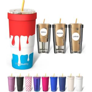 imageFrost Buddy Togo Buddy  30 oz Stainless Steel Vacuum Insulated Tumbler  to Go Coffee Cup  Coffee Cups Iced Coffee Sleeve Travel Mug Thermal Cup for Hot amp Cold Drinks Dunkin Cup Little HeartsRocket Pop