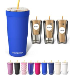 imageFrost Buddy Togo Buddy  30 oz Stainless Steel Vacuum Insulated Tumbler  to Go Coffee Cup  Coffee Cups Iced Coffee Sleeve Travel Mug Thermal Cup for Hot amp Cold Drinks Dunkin Cup Little HeartsRoyal Blue
