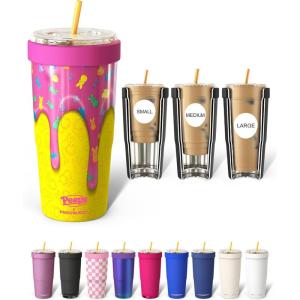 imageFrost Buddy Togo Buddy  30 oz Stainless Steel Vacuum Insulated Tumbler  to Go Coffee Cup  Coffee Cups Iced Coffee Sleeve Travel Mug Thermal Cup for Hot amp Cold Drinks Dunkin Cup Little HeartsPeeps Drip