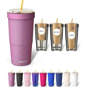 imageFrost Buddy Togo Buddy  30 oz Stainless Steel Vacuum Insulated Tumbler  to Go Coffee Cup  Coffee Cups Iced Coffee Sleeve Travel Mug Thermal Cup for Hot amp Cold Drinks Dunkin Cup Little HeartsAurora