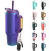 imageThicc Buddy  40 oz Stainless Steel Vacuum Insulated Tumbler with Lid and Straw for Water  Travel Mug Cupholder Friendly  Gifts for Women Men Him Her Cherry GinghamNebula