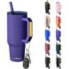imageThicc Buddy  40 oz Stainless Steel Vacuum Insulated Tumbler with Lid and Straw for Water  Travel Mug Cupholder Friendly  Gifts for Women Men Him Her Cherry GinghamPurple Glitz