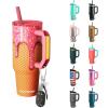imageThicc Buddy  40 oz Stainless Steel Vacuum Insulated Tumbler with Lid and Straw for Water  Travel Mug Cupholder Friendly  Gifts for Women Men Him Her Cherry GinghamIce Cream
