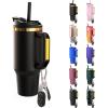 imageThicc Buddy  40 oz Stainless Steel Vacuum Insulated Tumbler with Lid and Straw for Water  Travel Mug Cupholder Friendly  Gifts for Women Men Him Her Cherry GinghamTexas Tea
