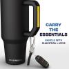 imageThicc Buddy  40 oz Stainless Steel Vacuum Insulated Tumbler with Lid and Straw for Water  Travel Mug Cupholder Friendly  Gifts for Women Men Him Her Cherry GinghamEmerald Elegance