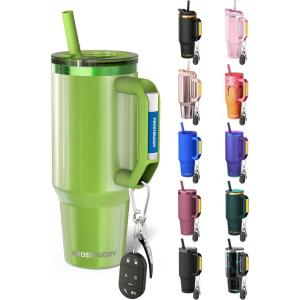 imageThicc Buddy  40 oz Stainless Steel Vacuum Insulated Tumbler with Lid and Straw for Water  Travel Mug Cupholder Friendly  Gifts for Women Men Him Her Cherry GinghamMargarita