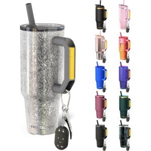 imageThicc Buddy  40 oz Stainless Steel Vacuum Insulated Tumbler with Lid and Straw for Water  Travel Mug Cupholder Friendly  Gifts for Women Men Him Her Cherry GinghamSilver Sleigh