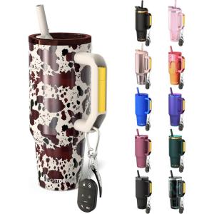 imageThicc Buddy  40 oz Stainless Steel Vacuum Insulated Tumbler with Lid and Straw for Water  Travel Mug Cupholder Friendly  Gifts for Women Men Him Her Cherry GinghamCowabunga