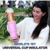 imageFrost Buddy Togo Buddy  30 oz Stainless Steel Vacuum Insulated Tumbler  To Go Coffee Cup  Iced Coffee Cups Iced Coffee Sleeve Travel Mug Thermal Cup for Hot amp Cold Drinks Dunkin Cup EspressoPurple Glitz