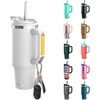 image:imageThicc Buddy  40 oz Stainless Steel Vacuum Insulated Tumbler with Lid and Straw for Water  Travel Mug Cupholder Friendly  Gifts for Women Men Him Her Midnight ReefWhite