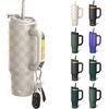 image:imageThicc Buddy  40 oz Stainless Steel Vacuum Insulated Tumbler with Lid and Straw for Water  Travel Mug Cupholder Friendly  Gifts for Women Men Him Her Midnight ReefBeige Checkered