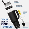 image:imageThicc Buddy  40 oz Stainless Steel Vacuum Insulated Tumbler with Lid and Straw for Water  Travel Mug Cupholder Friendly  Gifts for Women Men Him Her Midnight ReefSplash