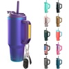 image:imageThicc Buddy  40 oz Stainless Steel Vacuum Insulated Tumbler with Lid and Straw for Water  Travel Mug Cupholder Friendly  Gifts for Women Men Him Her Midnight ReefNebula