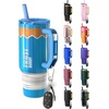 image:imageThicc Buddy  40 oz Stainless Steel Vacuum Insulated Tumbler with Lid and Straw for Water  Travel Mug Cupholder Friendly  Gifts for Women Men Him Her Midnight ReefBlue Pencil