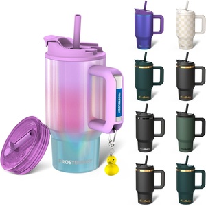 image:imageThicc Buddy  40 oz Stainless Steel Vacuum Insulated Tumbler with Lid and Straw for Water  Travel Mug Cupholder Friendly  Gifts for Women Men Him Her Midnight ReefCotton Candy