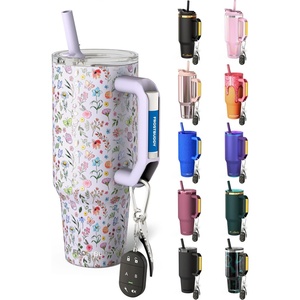 image:imageThicc Buddy  40 oz Stainless Steel Vacuum Insulated Tumbler with Lid and Straw for Water  Travel Mug Cupholder Friendly  Gifts for Women Men Him Her Midnight ReefWild Flower