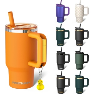 image:imageThicc Buddy  40 oz Stainless Steel Vacuum Insulated Tumbler with Lid and Straw for Water  Travel Mug Cupholder Friendly  Gifts for Women Men Him Her Midnight ReefRocky Top