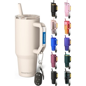 image:imageThicc Buddy  40 oz Stainless Steel Vacuum Insulated Tumbler with Lid and Straw for Water  Travel Mug Cupholder Friendly  Gifts for Women Men Him Her Midnight ReefButtercream