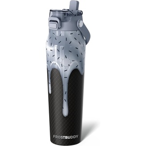 image:imageFrost Buddy 24oz Insulated Water Bottle with Straw amp Chug Lid  LeakProof Stainless Steel  24Hours Cold  SweatProof Cup Holder Friendly  Ideal for Gym Travel Sports amp Everyday HydrationSteel Scoop