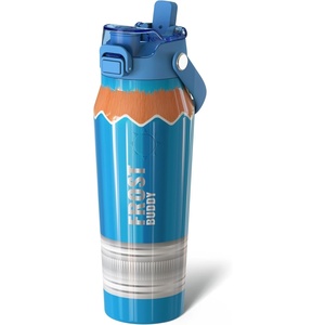 image:imageFrost Buddy 24oz Insulated Water Bottle with Straw amp Chug Lid  LeakProof Stainless Steel  24Hours Cold  SweatProof Cup Holder Friendly  Ideal for Gym Travel Sports amp Everyday HydrationBlue Pencil