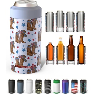 image:imageFrost Buddy Universal Can Cooler  Fits all  Stainless Steel Can Cooler for 12 oz amp 16 oz Regular or Slim Cans amp Bottles  Stainless Steel Love SparksAll American Sweetheart