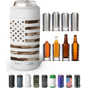 image:imageFrost Buddy Universal Can Cooler  Fits all  Stainless Steel Can Cooler for 12 oz amp 16 oz Regular or Slim Cans amp Bottles  Stainless Steel Love SparksRogue