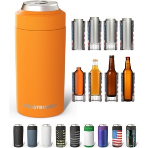 image:imageFrost Buddy Universal Can Cooler  Fits all  Stainless Steel Can Cooler for 12 oz amp 16 oz Regular or Slim Cans amp Bottles  Stainless Steel Love SparksRocky Top