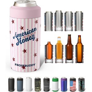 image:imageFrost Buddy Universal Can Cooler  Fits all  Stainless Steel Can Cooler for 12 oz amp 16 oz Regular or Slim Cans amp Bottles  Stainless Steel Love SparksAmerican Honey