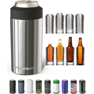 image:imageFrost Buddy Universal Can Cooler  Fits all  Stainless Steel Can Cooler for 12 oz amp 16 oz Regular or Slim Cans amp Bottles  Stainless Steel Love SparksStainless